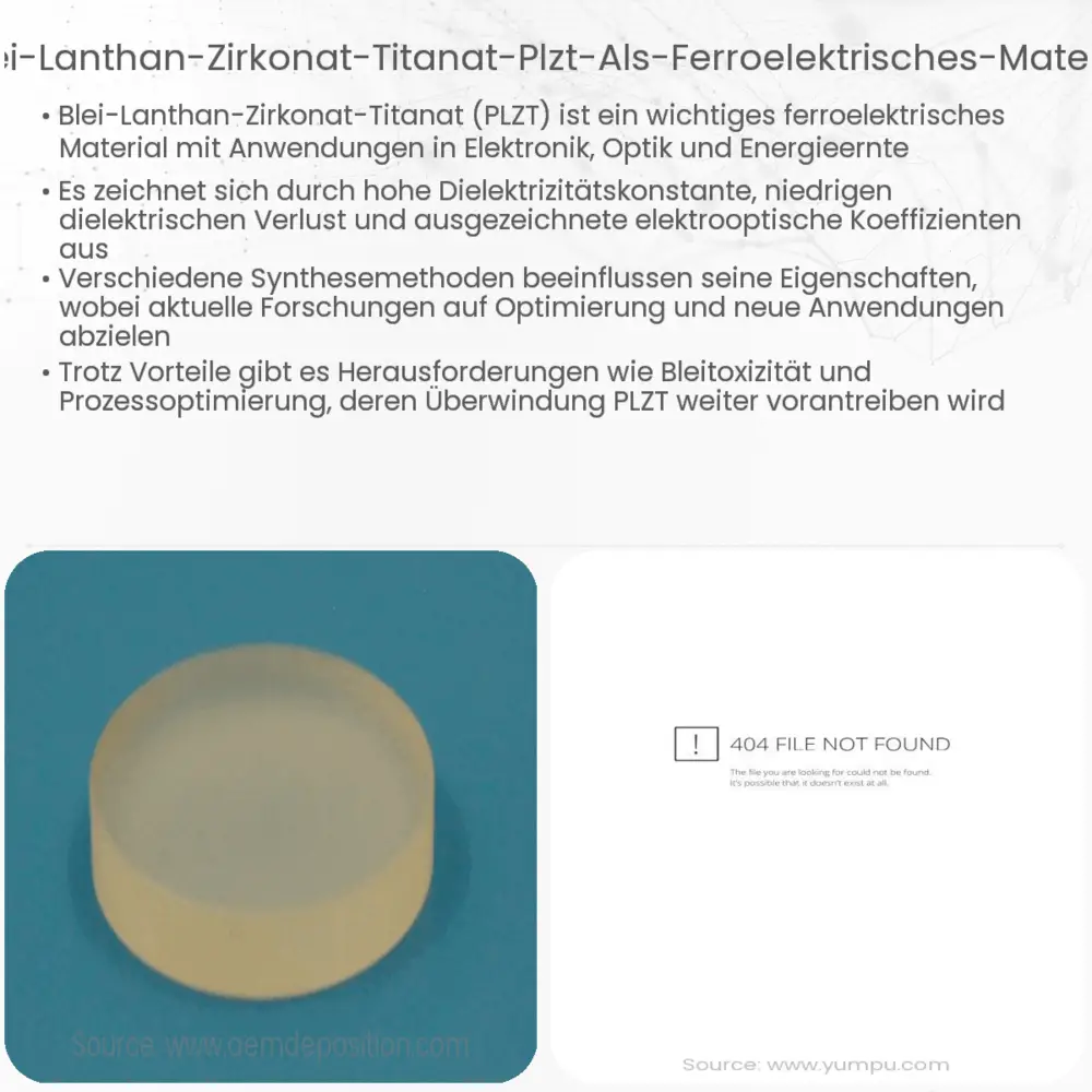 Blei-Lanthan-Zirkonat-Titanat (PLZT) als Ferroelektrisches Material