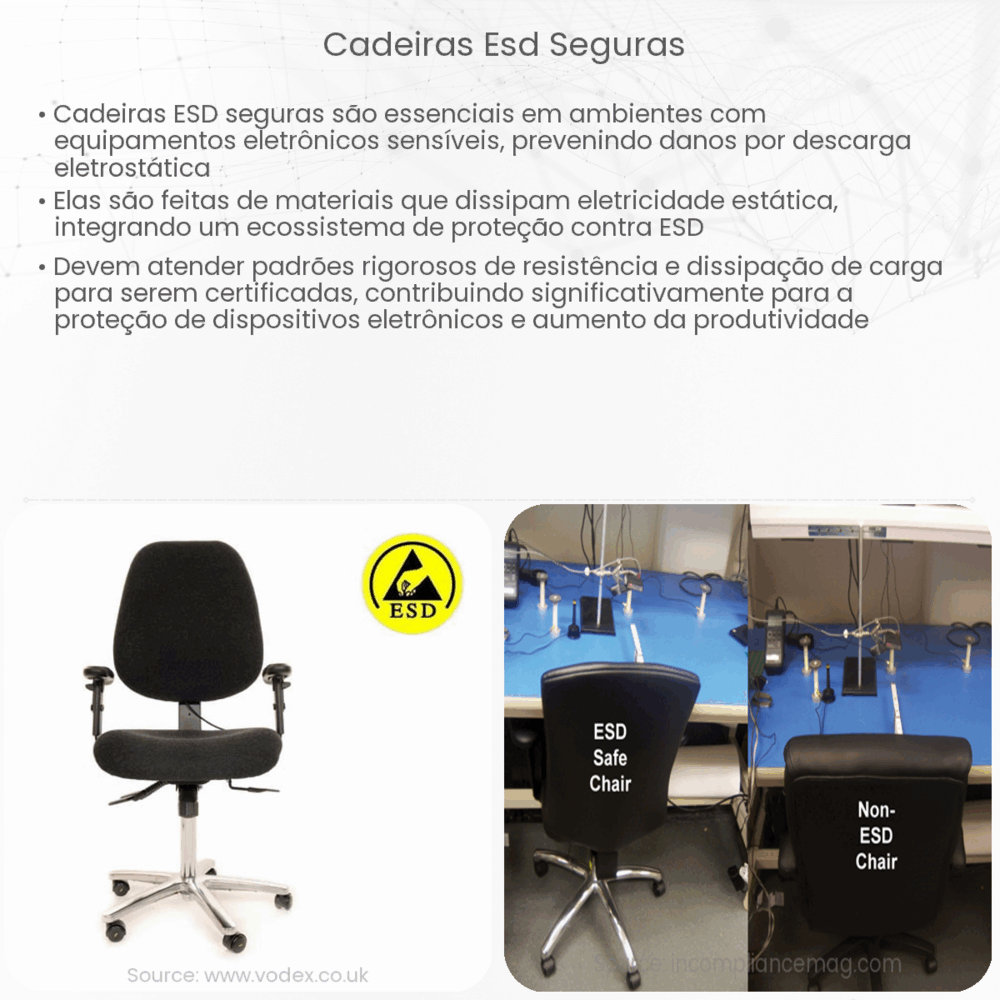 Cadeiras ESD seguras