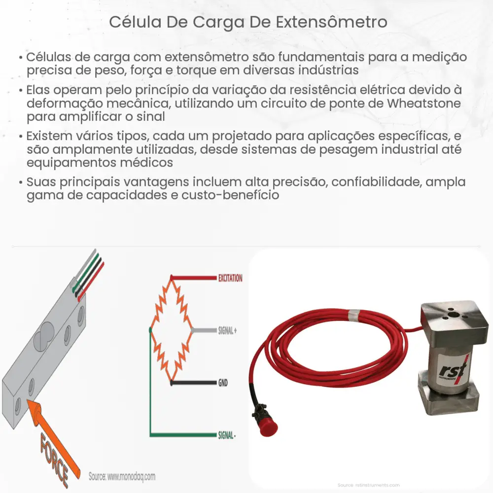 Célula de carga de extensômetro