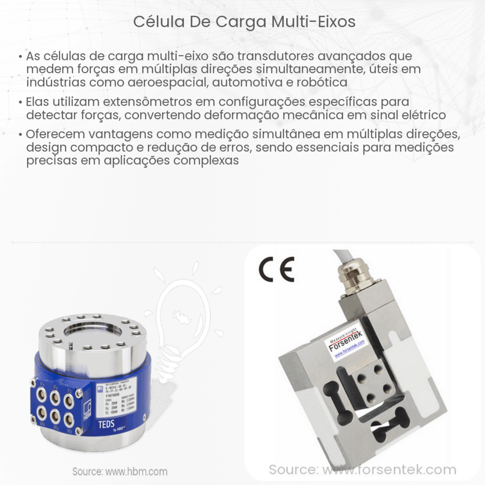 Célula de carga multi-eixos