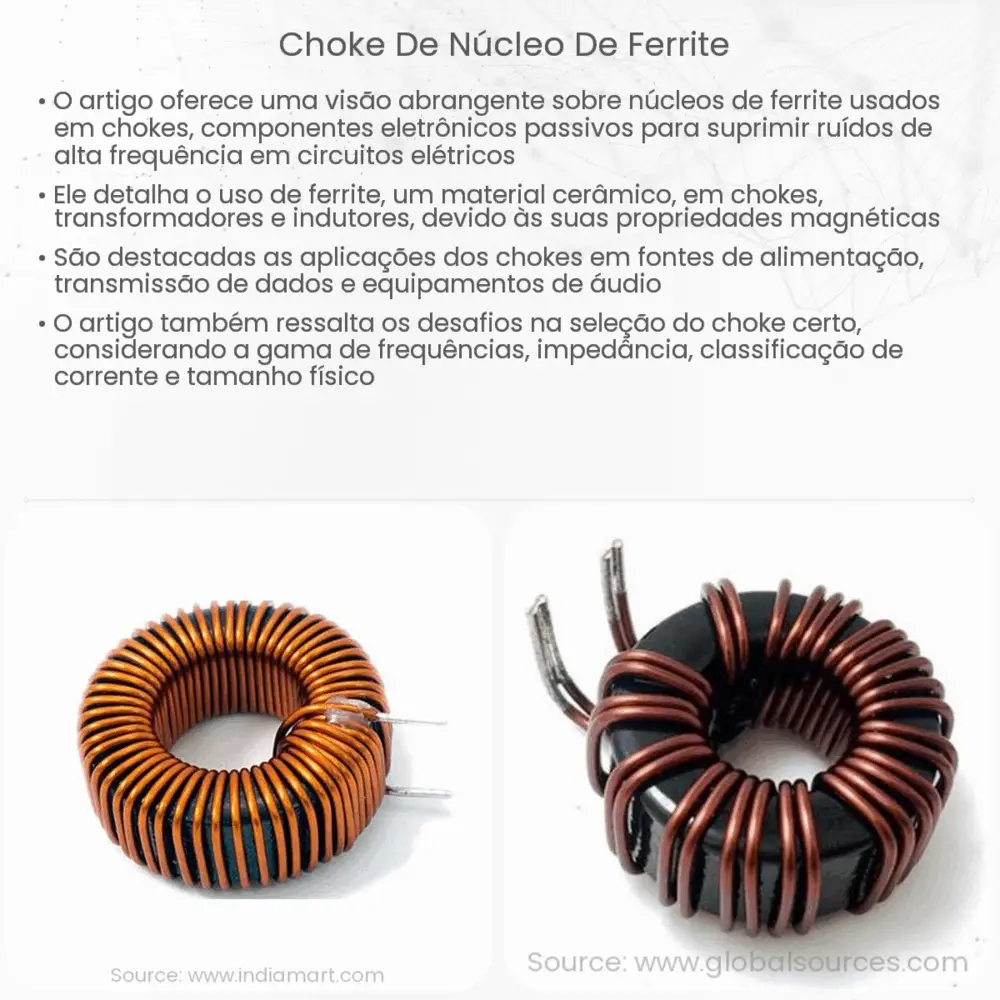 Choke de núcleo de ferrite