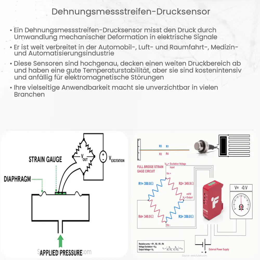 Dehnungsmessstreifen-Drucksensor
