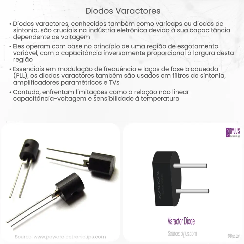 Diodos varactores Como funciona, aplicação e vantagens