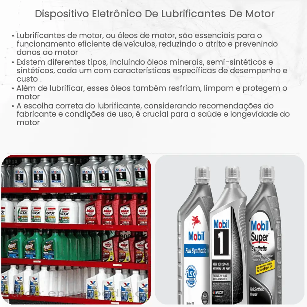 Dispositivo eletrônico de lubrificantes de motor