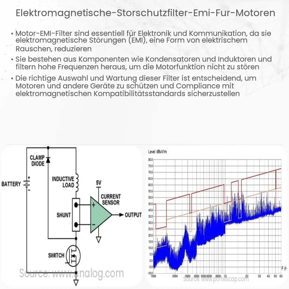 Elektromagnetische Störschutzfilter (EMI) für Motoren