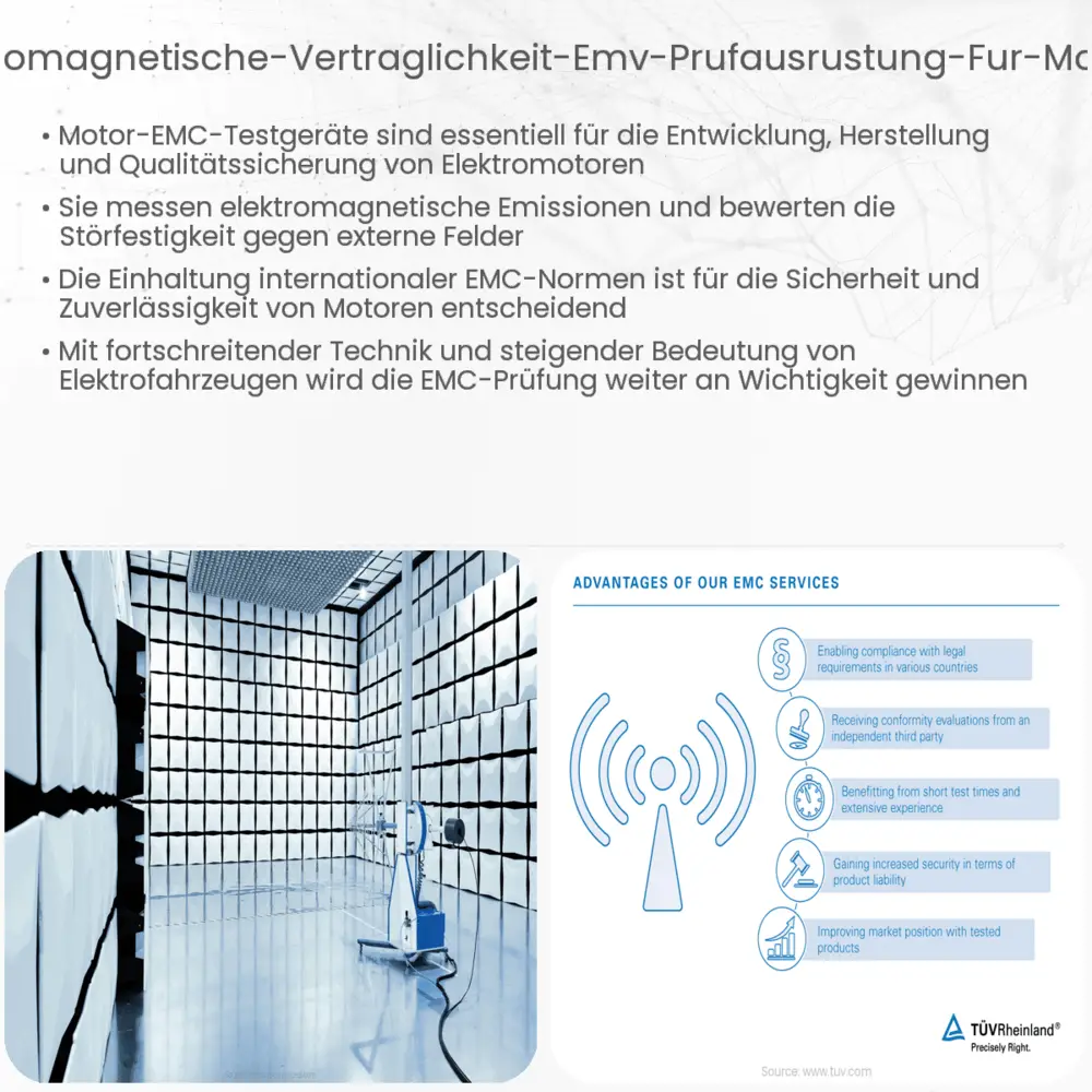 Elektromagnetische Verträglichkeit (EMV) Prüfausrüstung für Motoren