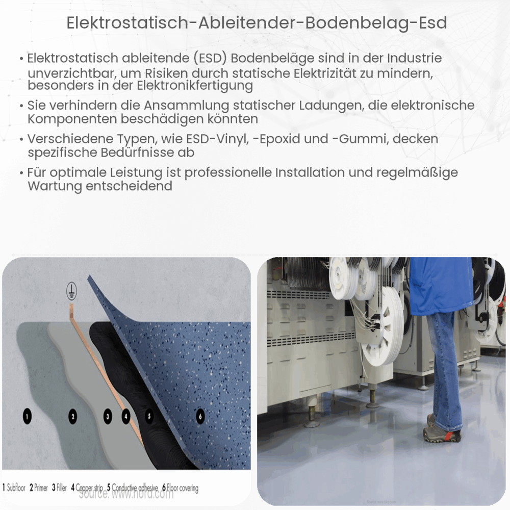 Elektrostatisch ableitender Bodenbelag (ESD)