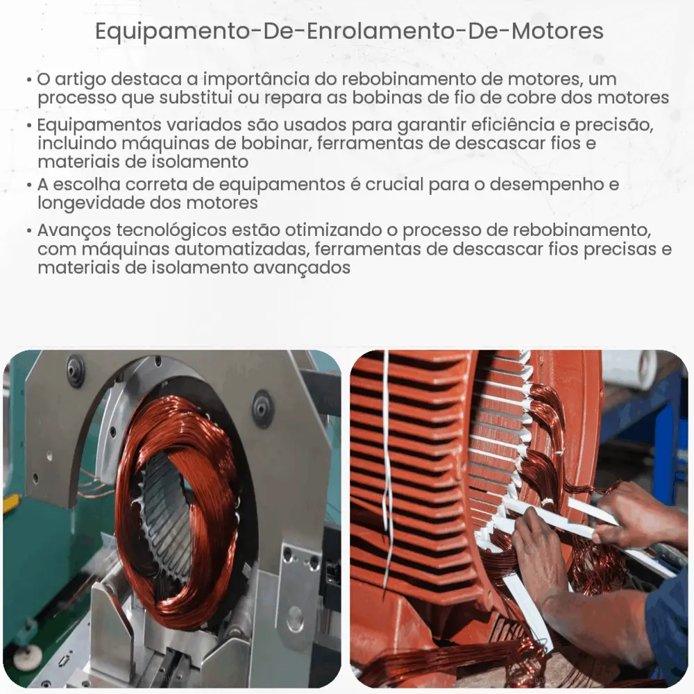 Equipamento de enrolamento de motores