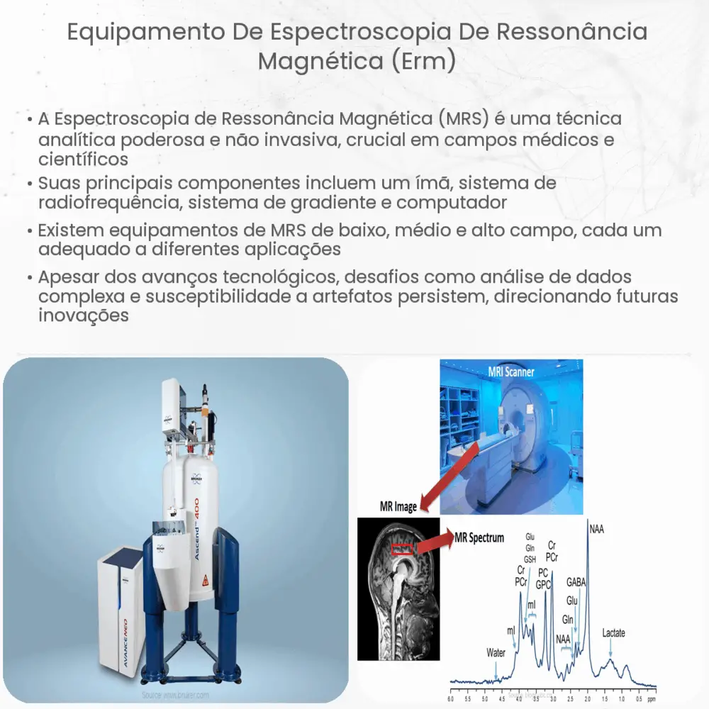 Equipamento de Espectroscopia de Ressonância Magnética (ERM)