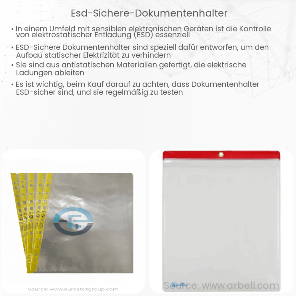 ESD-sichere Dokumentenhalter