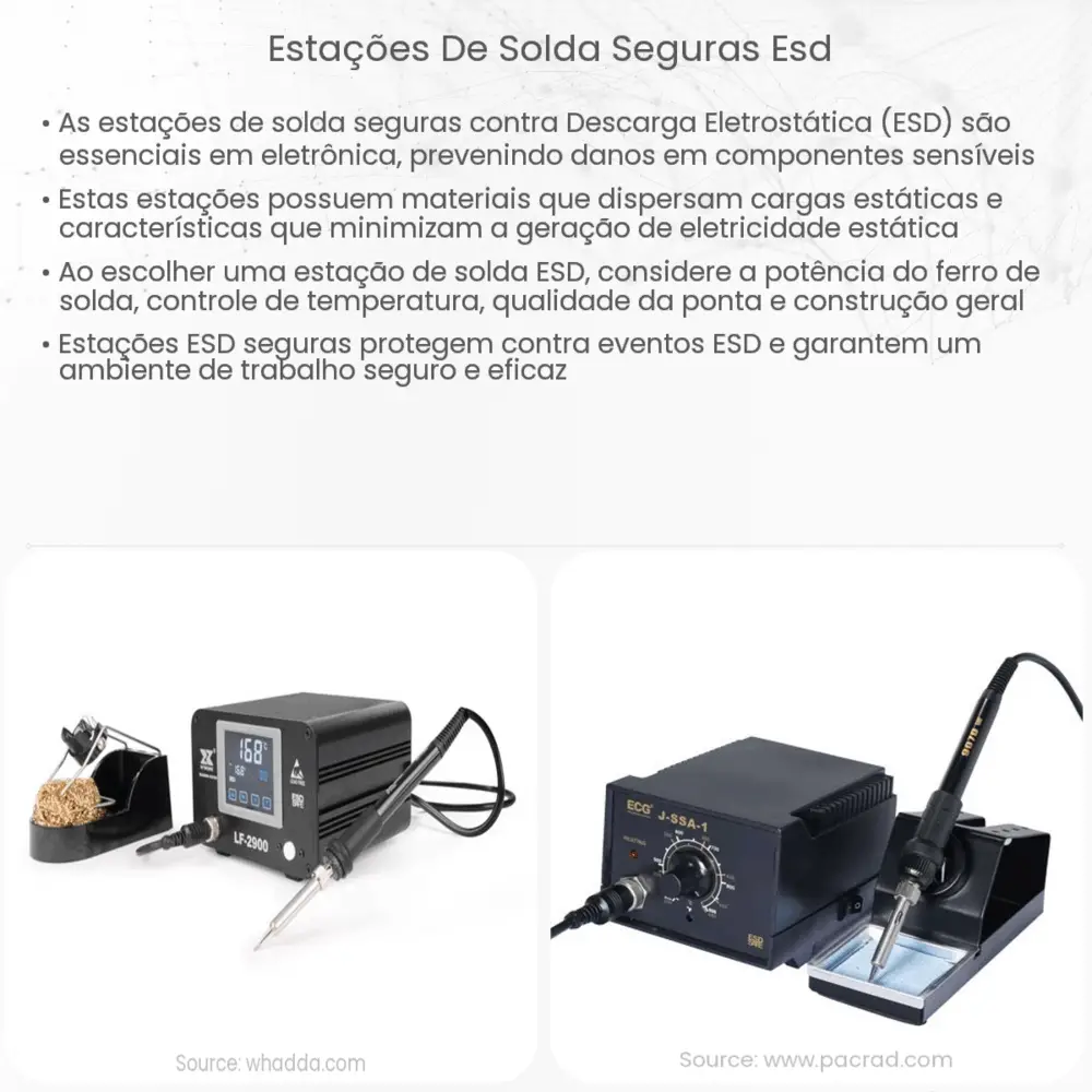 Estações de solda seguras ESD