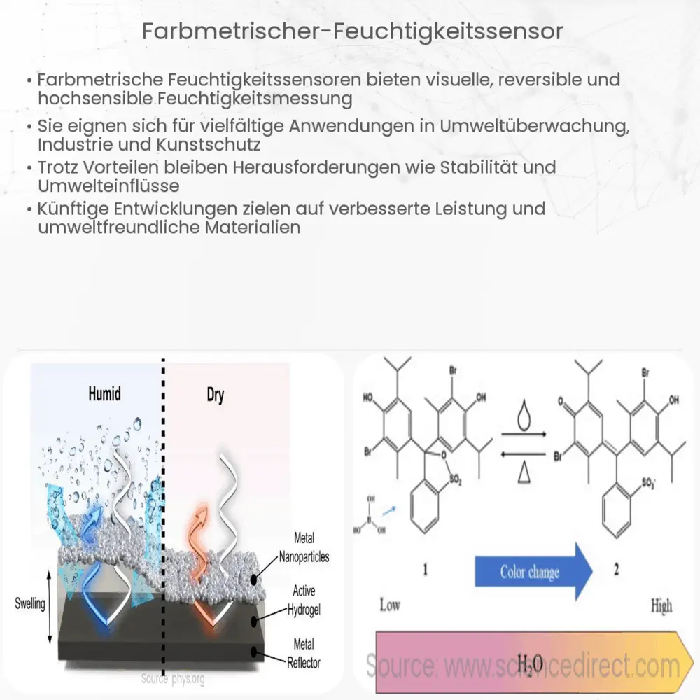 Farbmetrischer Feuchtigkeitssensor