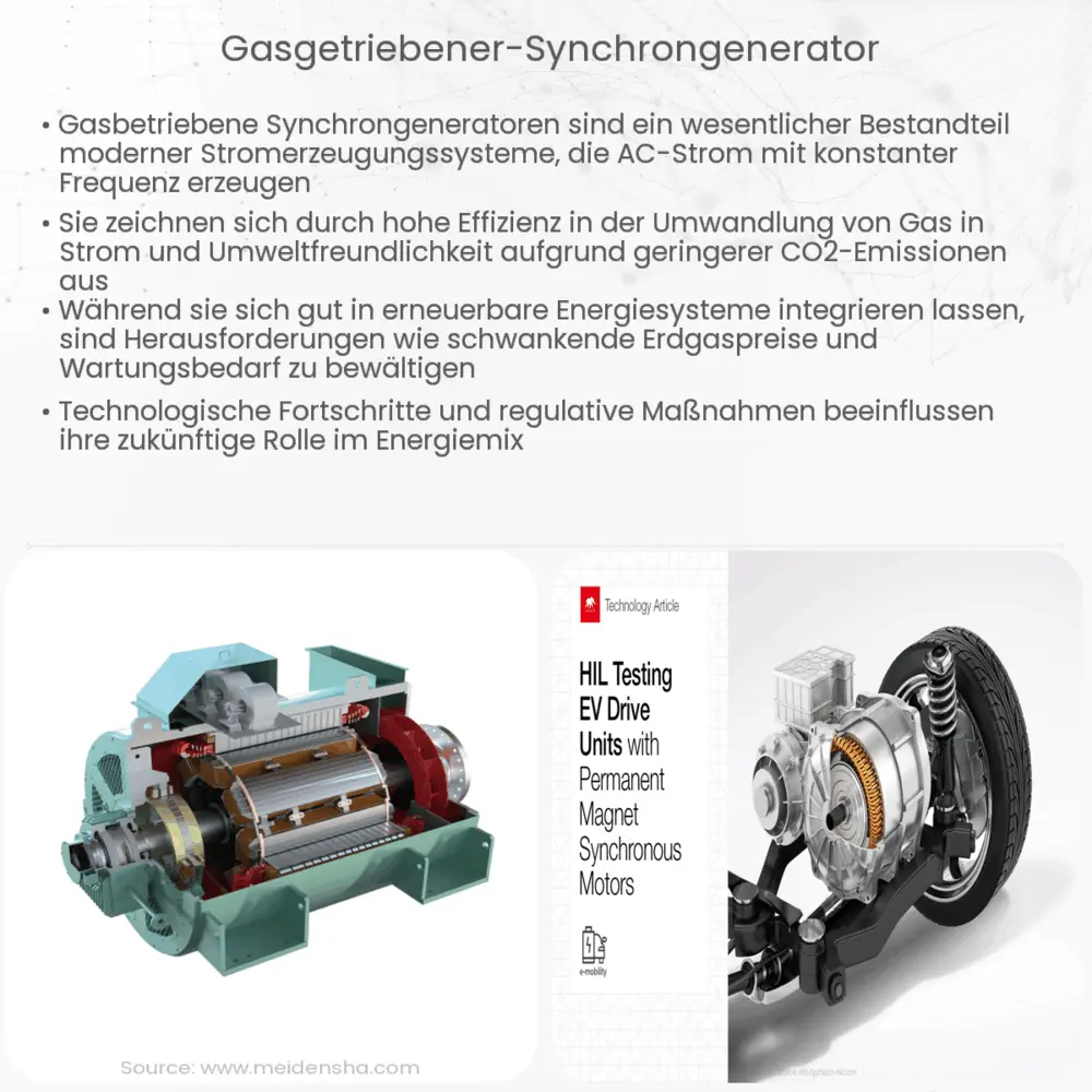 Gasgetriebener Synchrongenerator