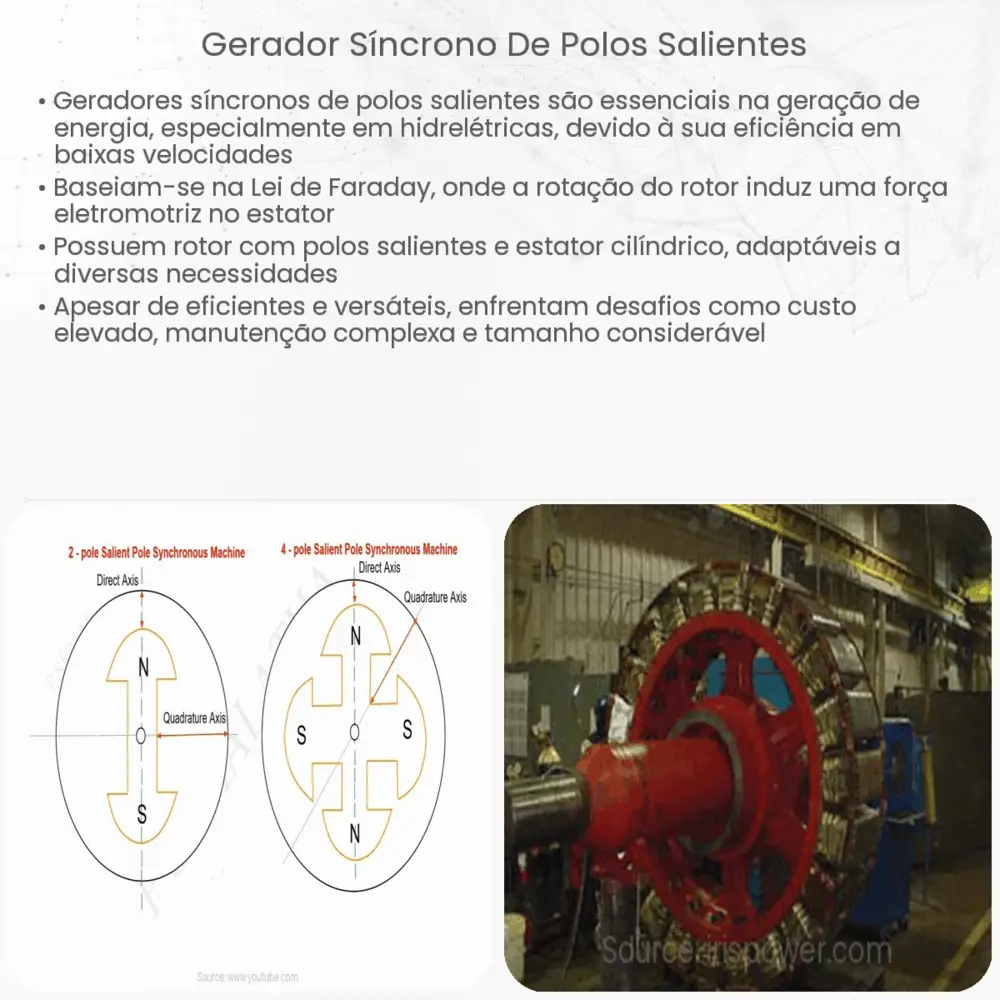 Gerador síncrono de polos salientes
