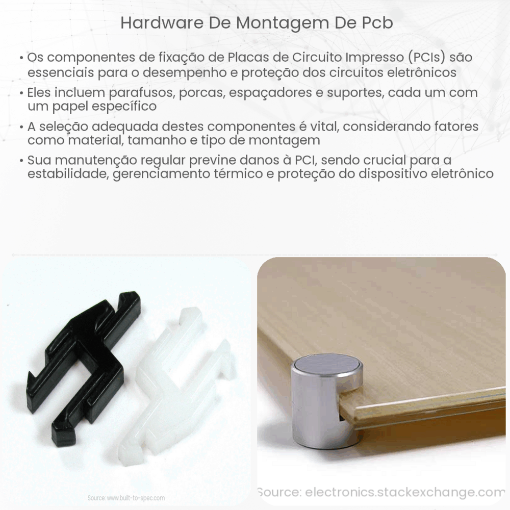 Hardware de montagem de PCB
