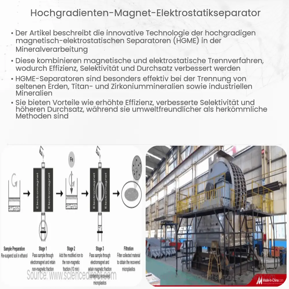 Hochgradienten-Magnet-Elektrostatikseparator