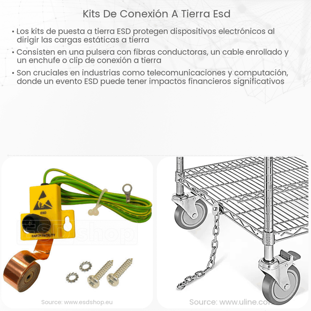 Kits de conexión a tierra ESD