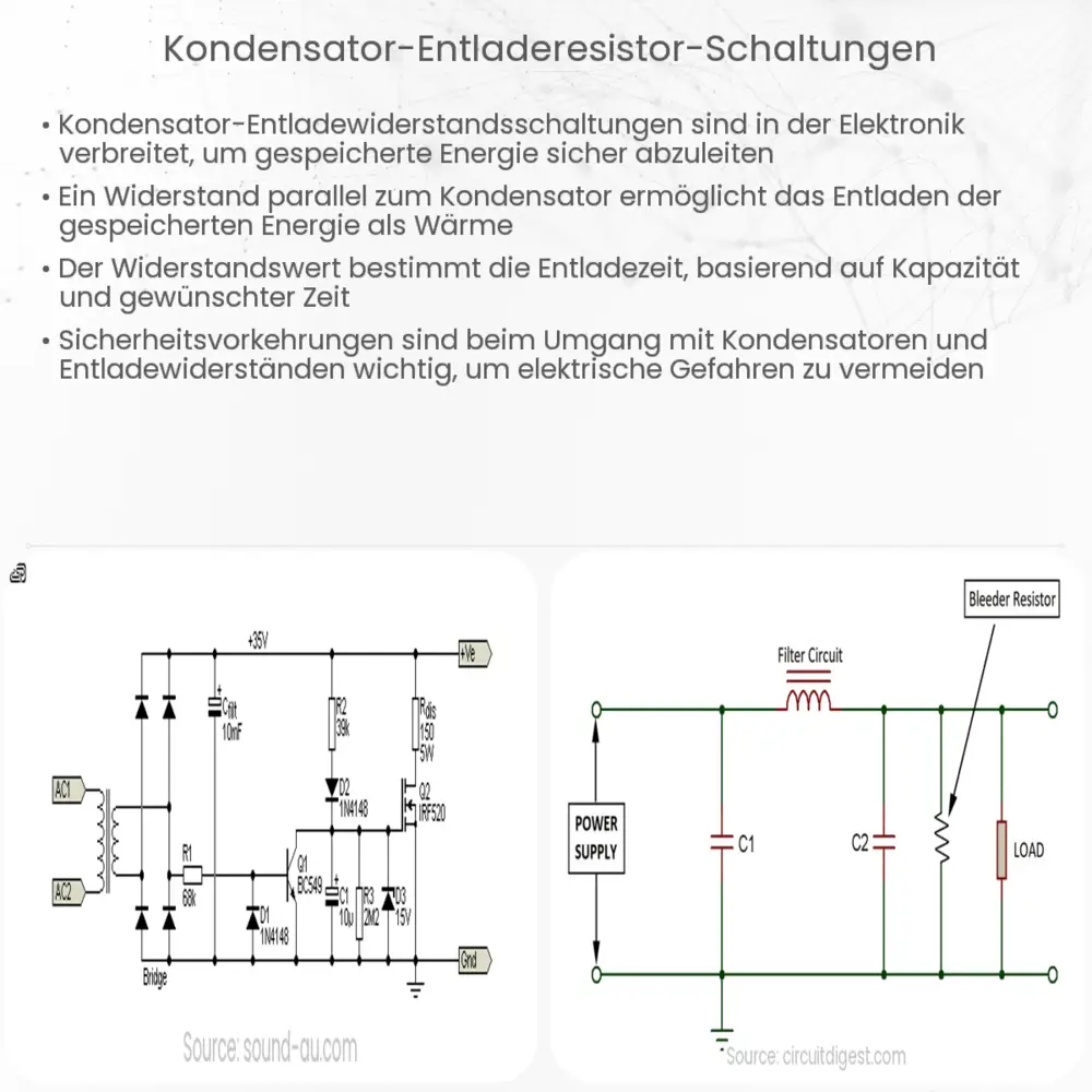 Kondensator-Entladeresistor-Schaltungen
