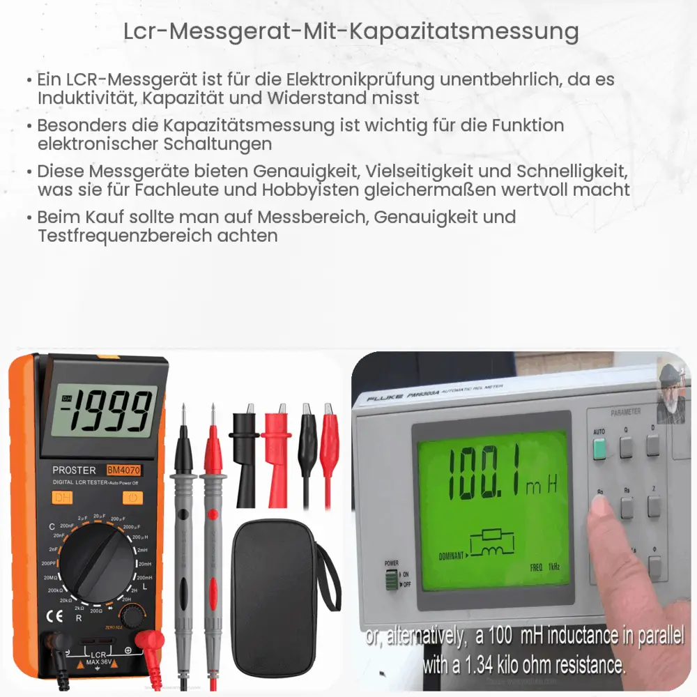 LCR-Messgerät mit Kapazitätsmessung