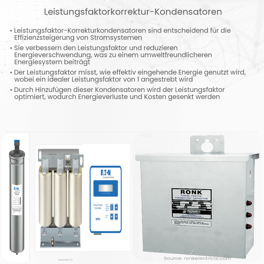 Leistungsfaktorkorrektur Kondensatoren