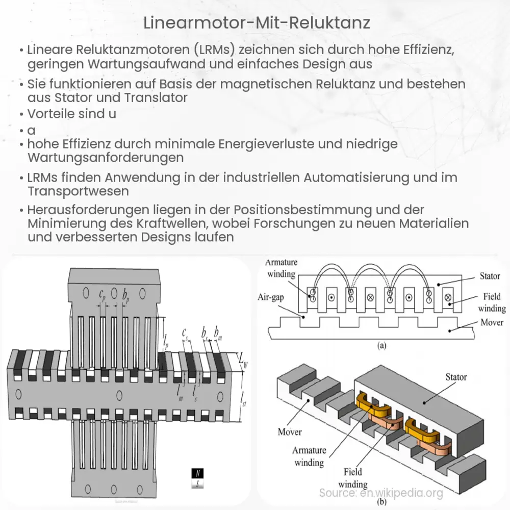 Linearmotor mit Reluktanz