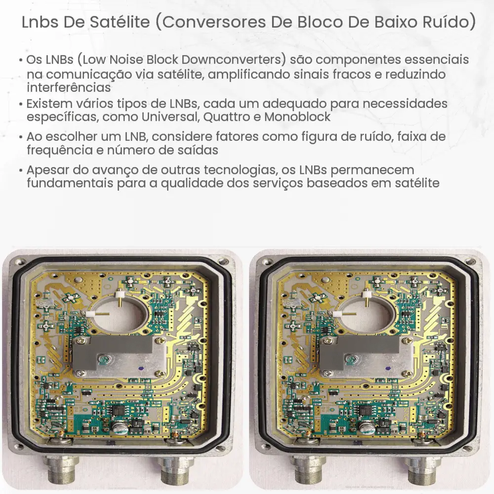 LNBs de satélite (Conversores de bloco de baixo ruído)