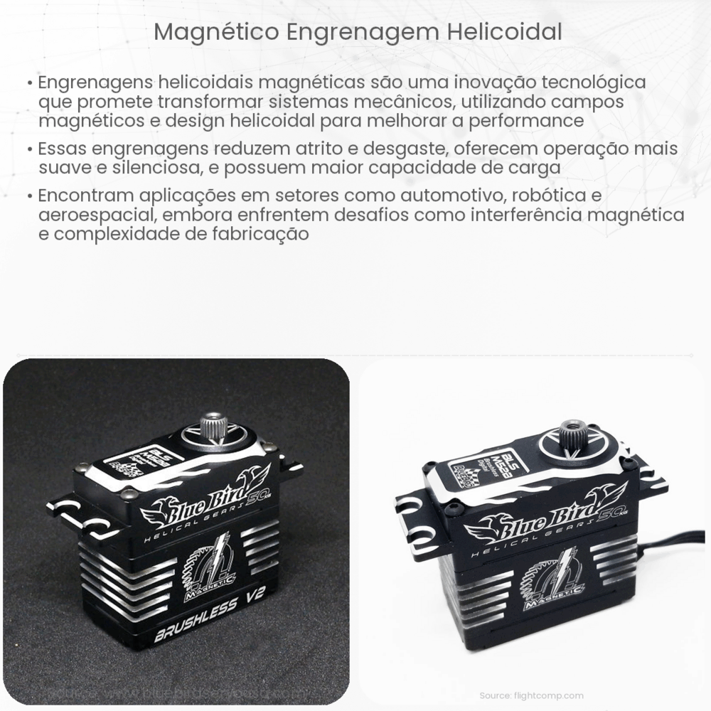 Magnético engrenagem helicoidal