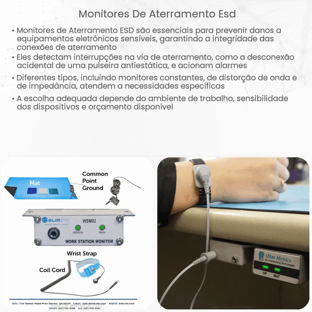 Monitores de aterramento ESD