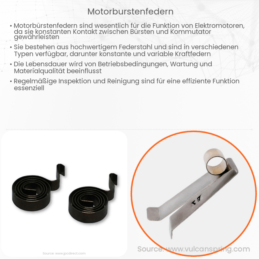 Motorbürstenfedern