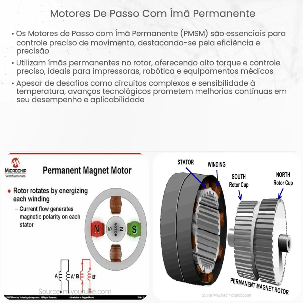 Motores de passo com ímã permanente
