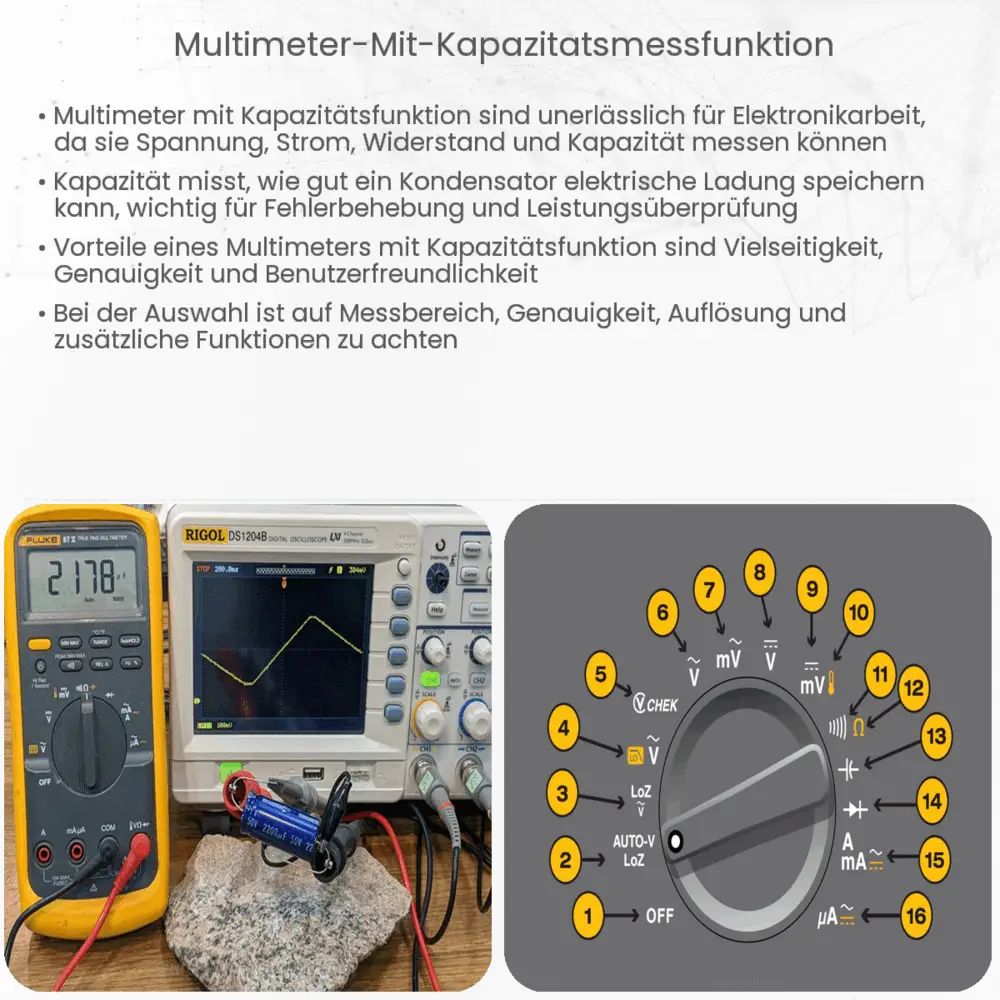 Multimeter mit Kapazitätsmessfunktion