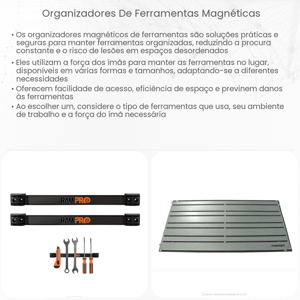 Organizadores de ferramentas magnéticas