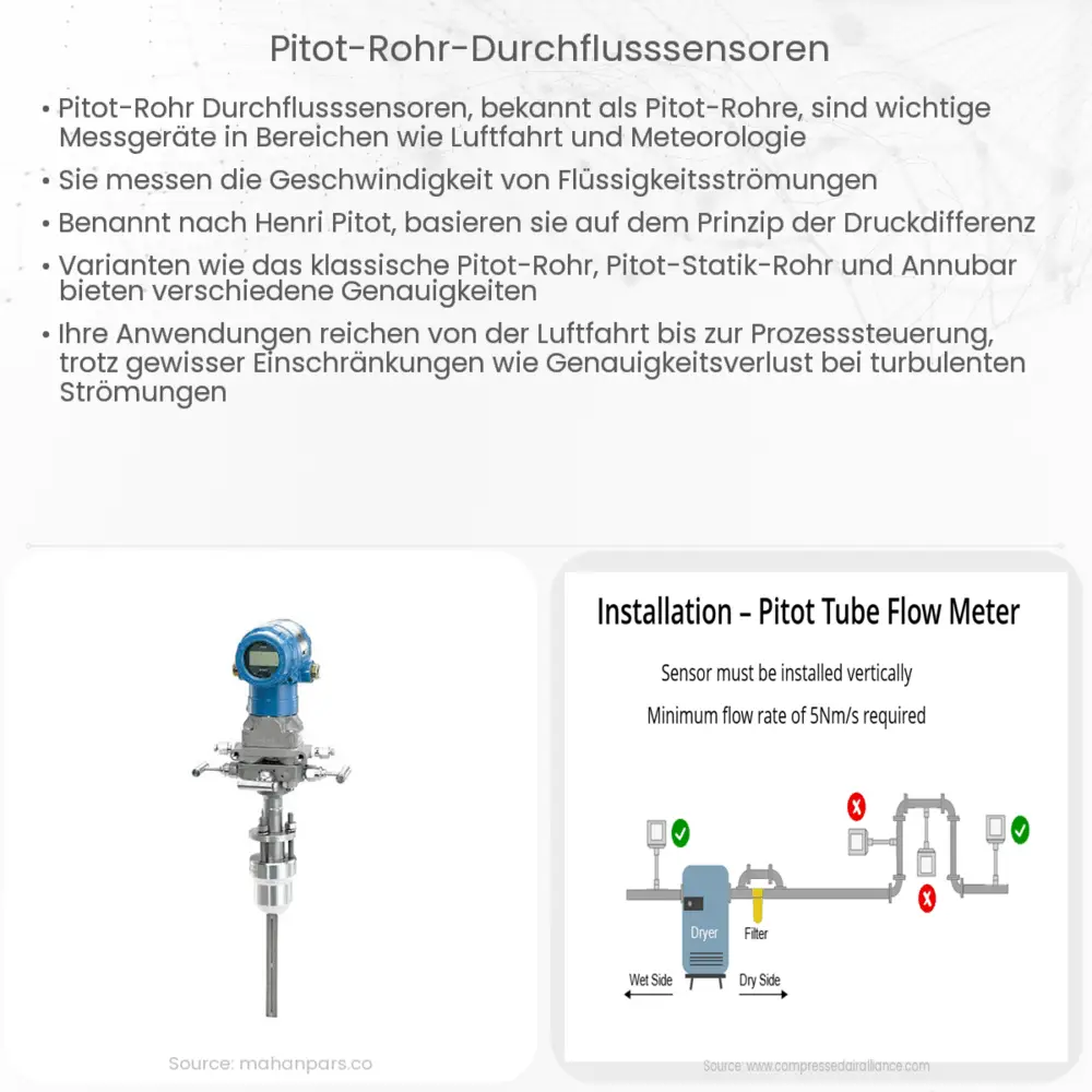 Pitot-Rohr-Durchflusssensoren