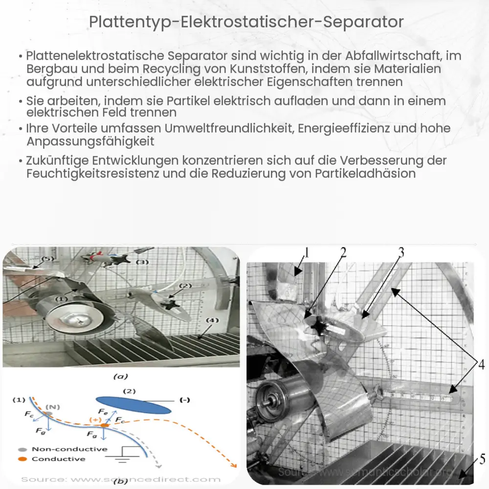 Plattentyp elektrostatischer Separator