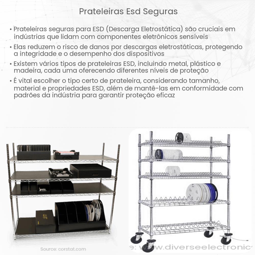 Prateleiras ESD seguras