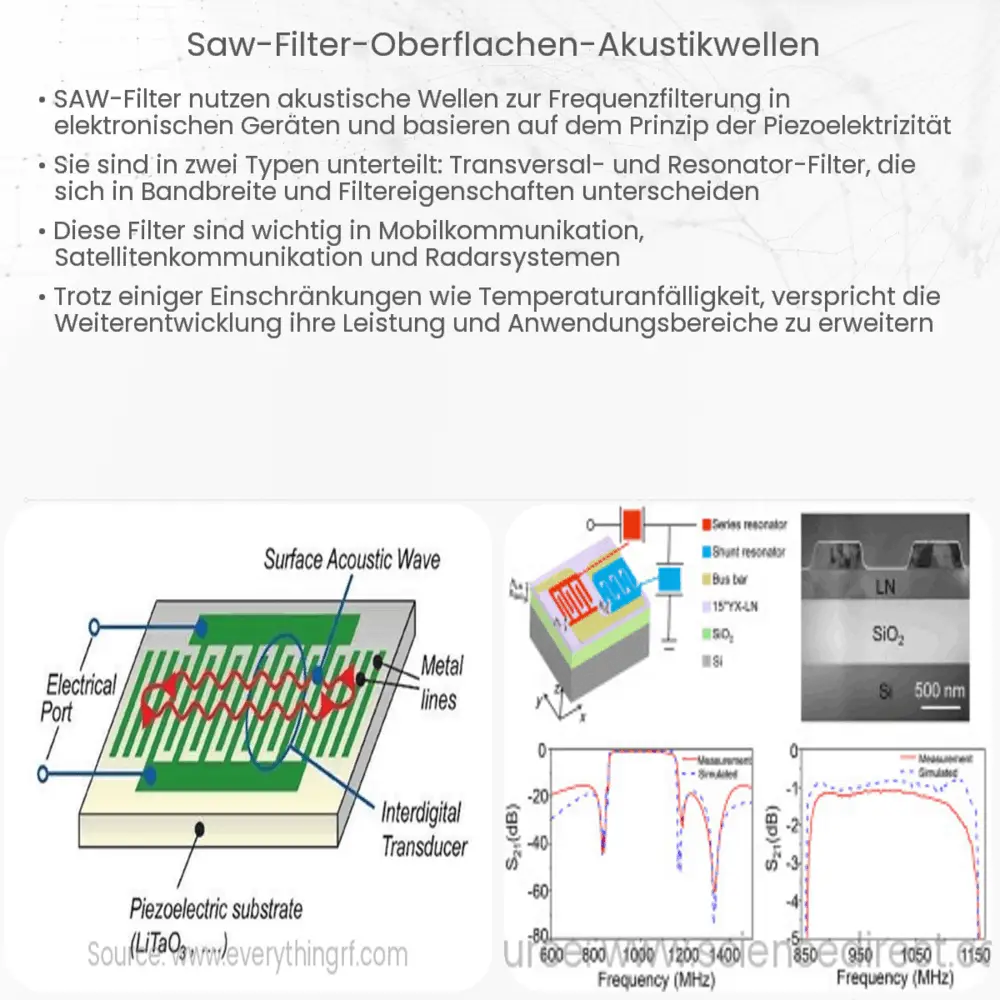 SAW-Filter (Oberflächen-Akustikwellen)