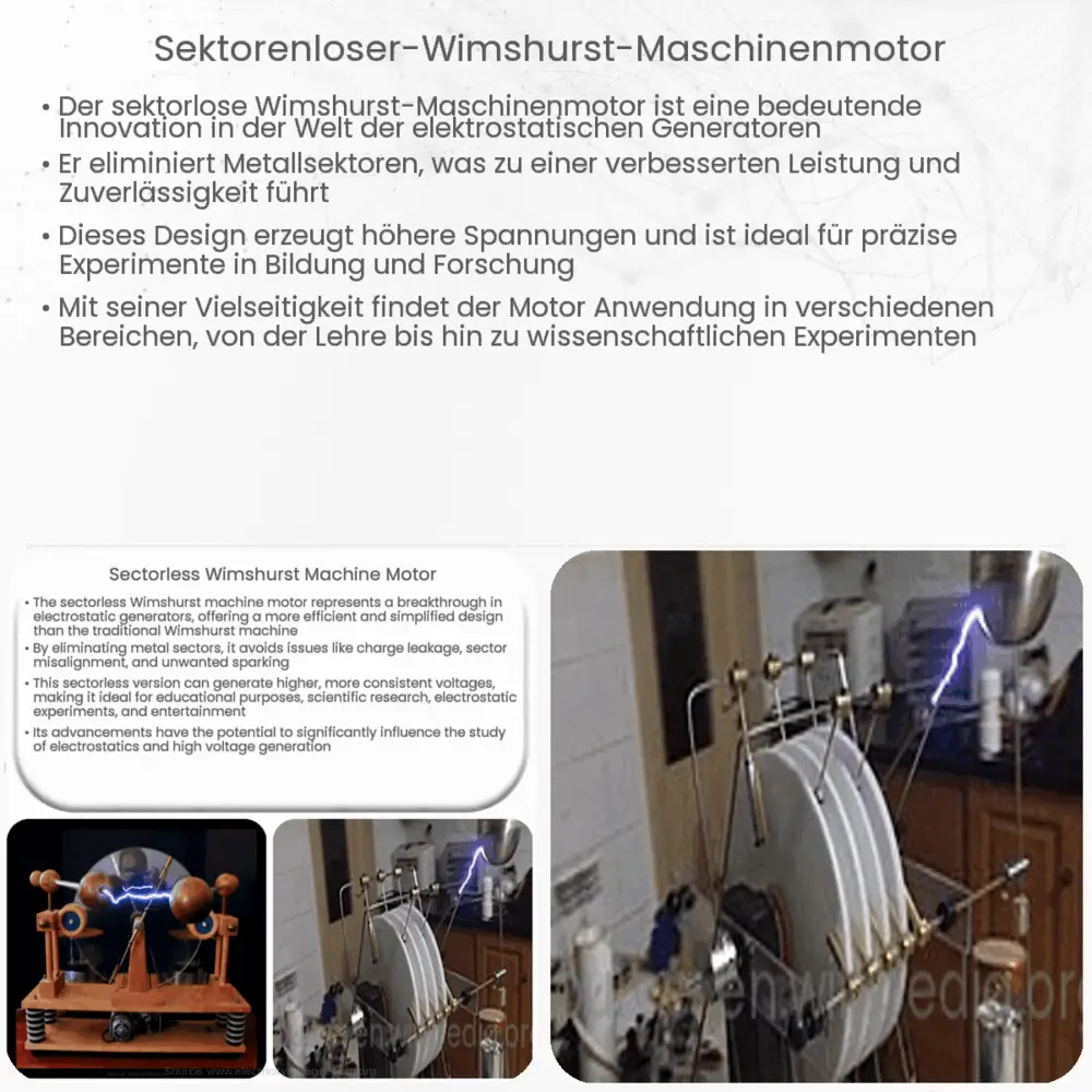 Sektorenloser Wimshurst-Maschinenmotor