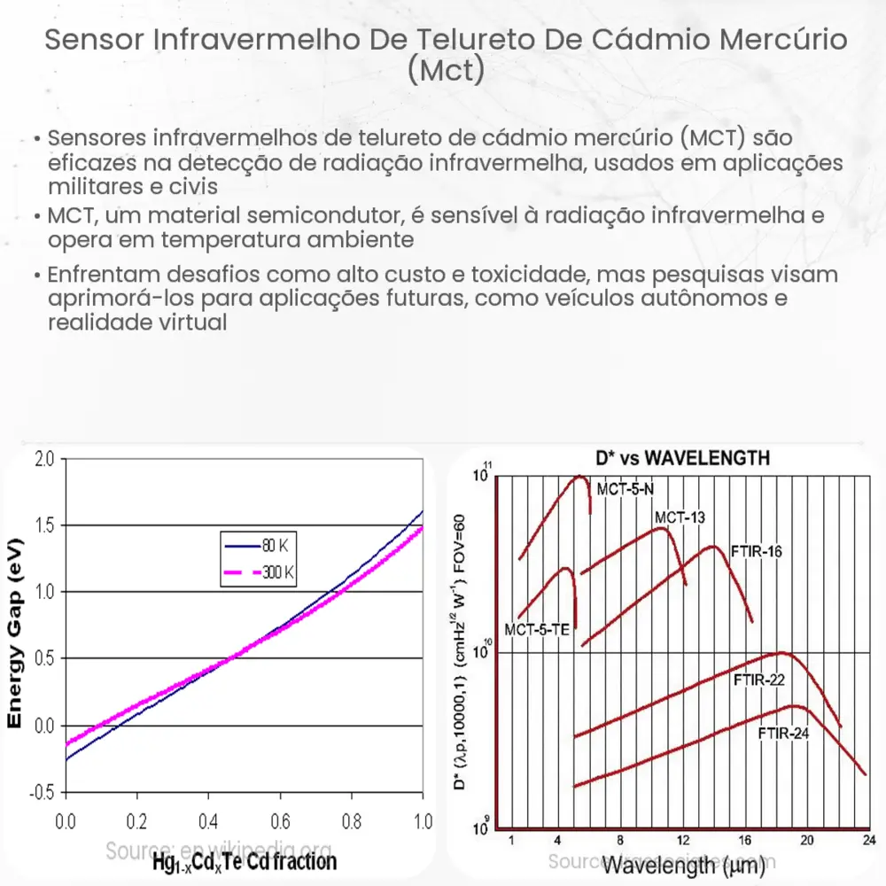 Sensor infravermelho de telureto de cádmio mercúrio (MCT)