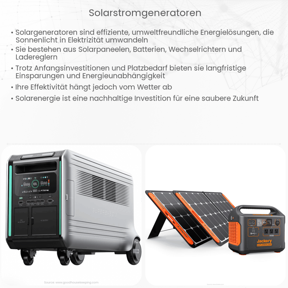 Solarstromgeneratoren