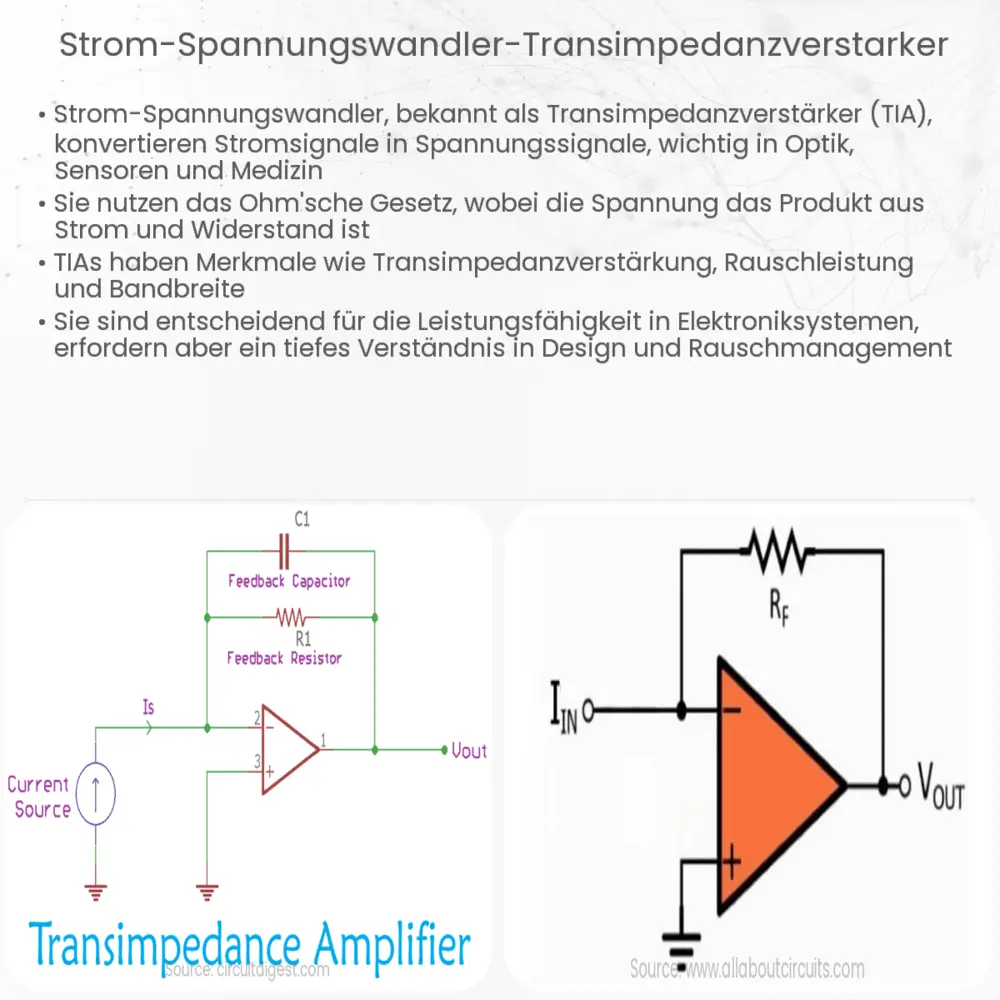 Strom-Spannungswandler (Transimpedanzverstärker)
