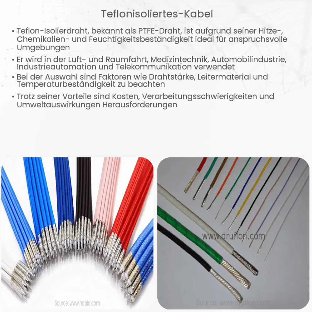 Teflonisoliertes Kabel