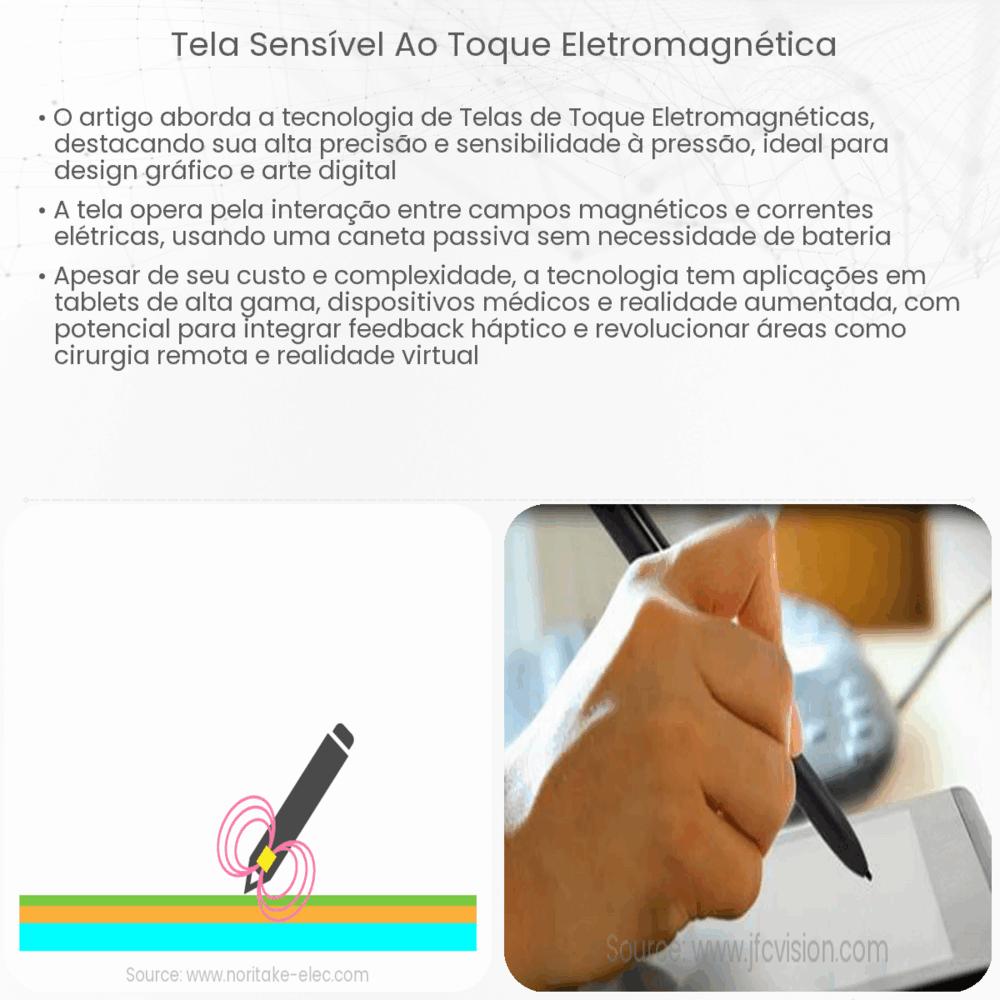 Tela sensível ao toque eletromagnética