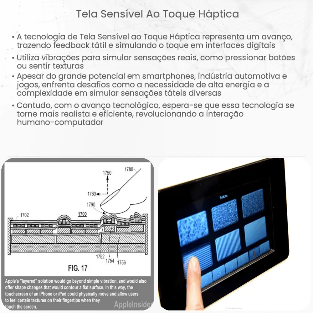 Tela sensível ao toque háptica