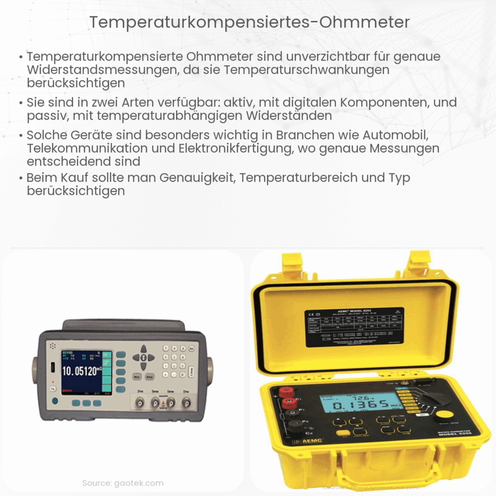 Temperaturkompensiertes Ohmmeter