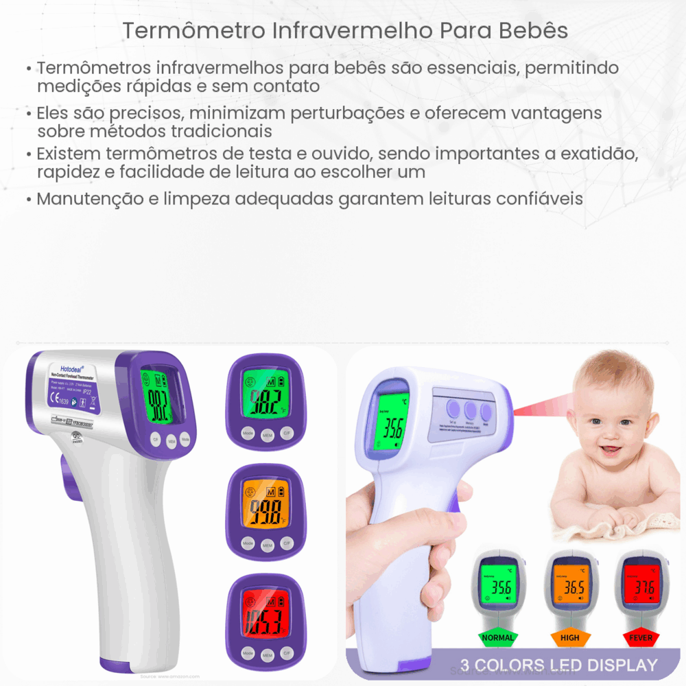 Termômetro infravermelho para bebês