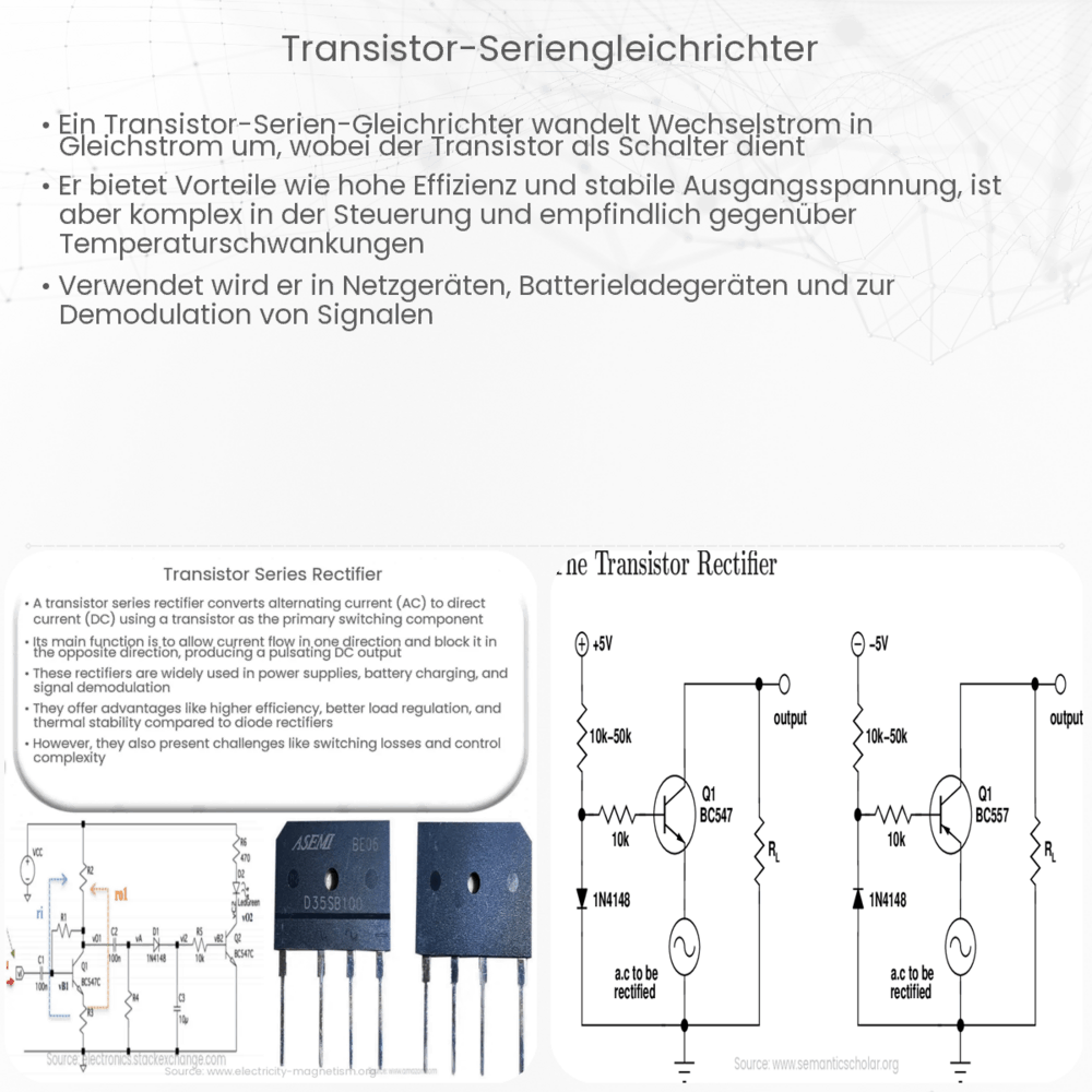 Transistor Seriengleichrichter