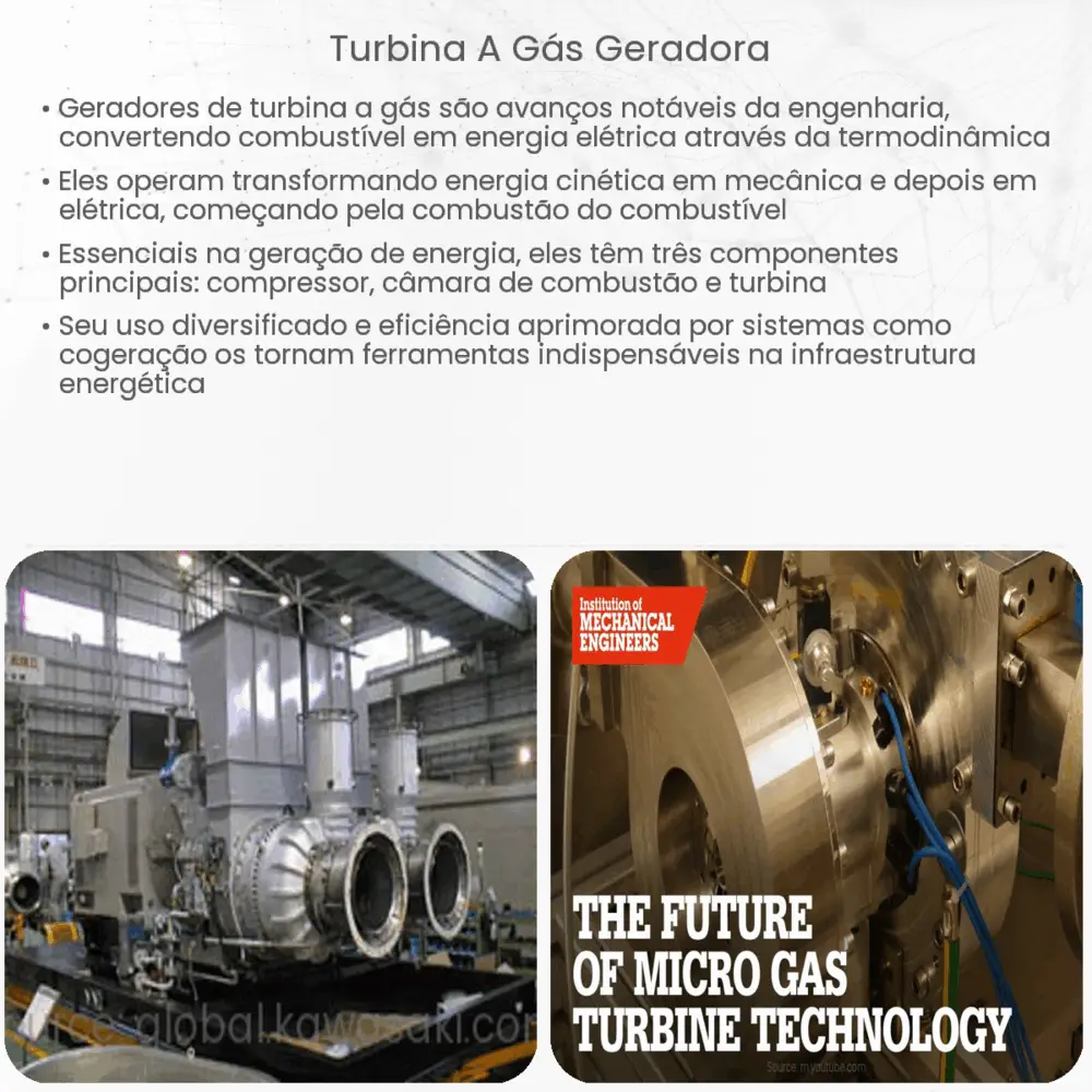Turbina a gás geradora