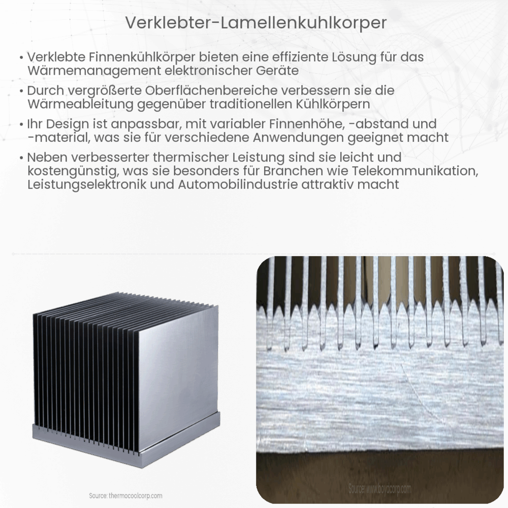 Verklebter Lamellenkühlkörper