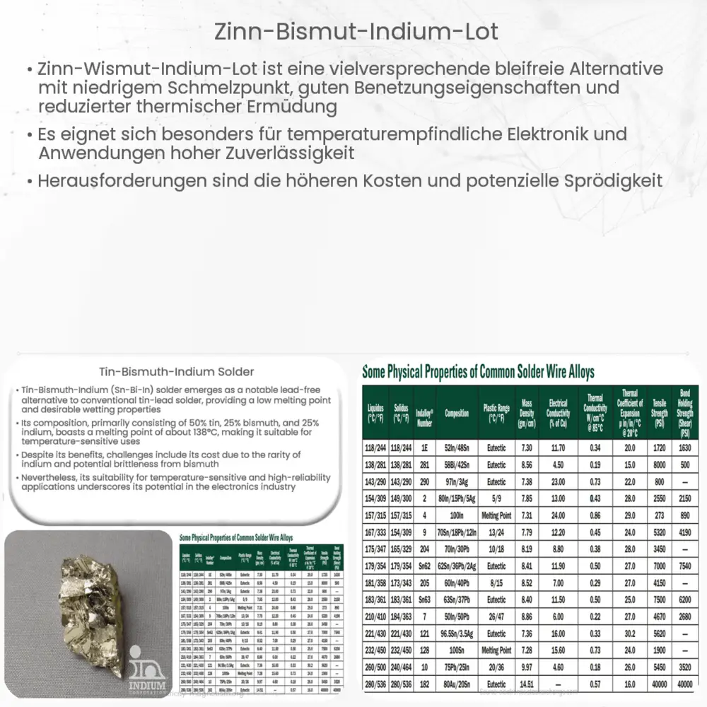 Zinn-Bismut-Indium-Lot