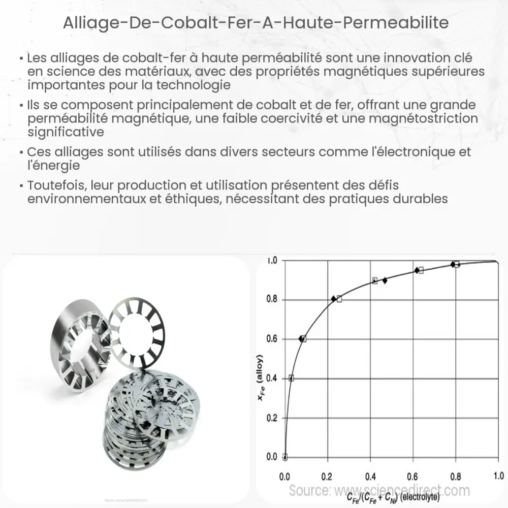 Alliage de cobalt-fer à haute perméabilité